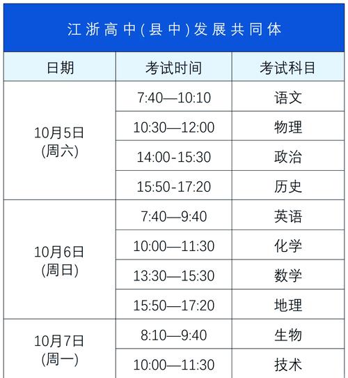 2025浙江首考时间表