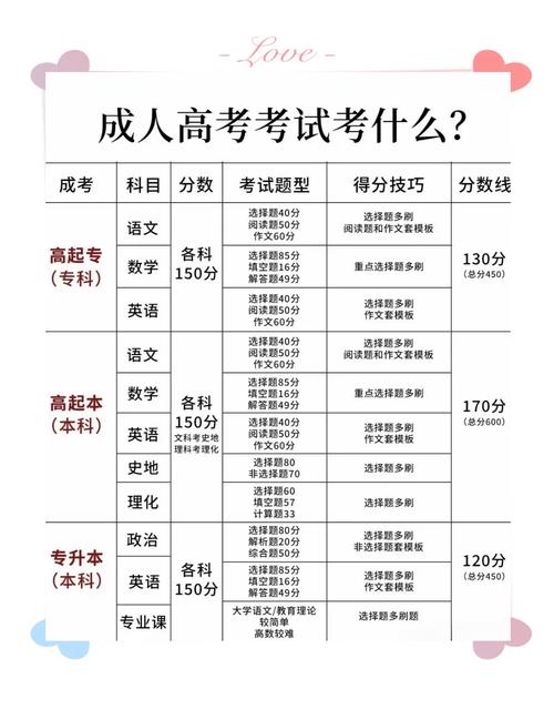 成人高考文科是考什么
