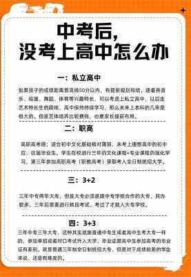 如果中考没考上高中怎么办？中考没考上高中会怎样？