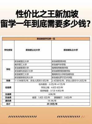 出国留学新加坡一年的费用是多少呢
