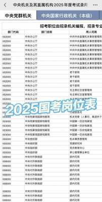 2025年公务员岗位招录表，河南2025年公务员岗位招录表