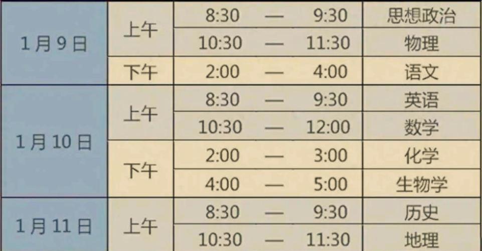 北京2025高考考试时间表
