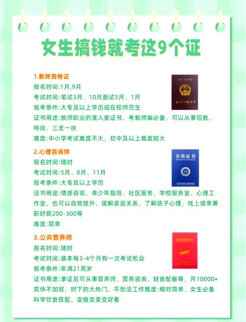 女生考什么证赚钱多