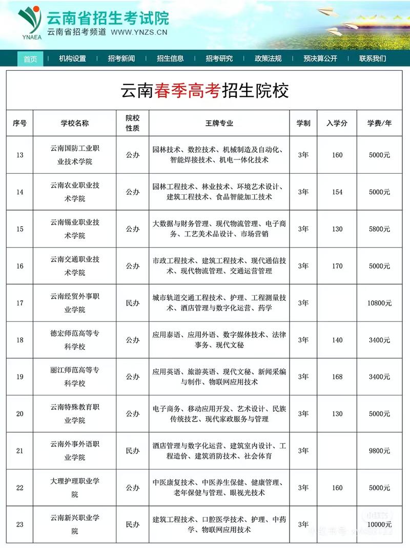 2025年春招录取分云南