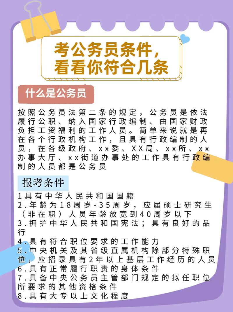 考公的要求和条件学历