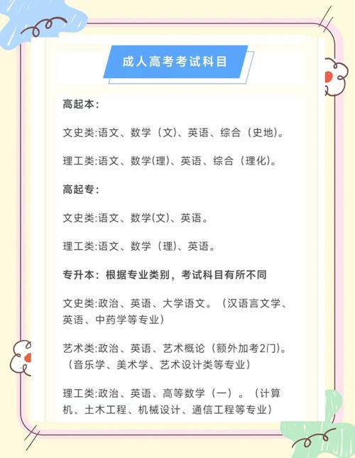 山东省成人高考学前教育专业专升本需要考哪些科目