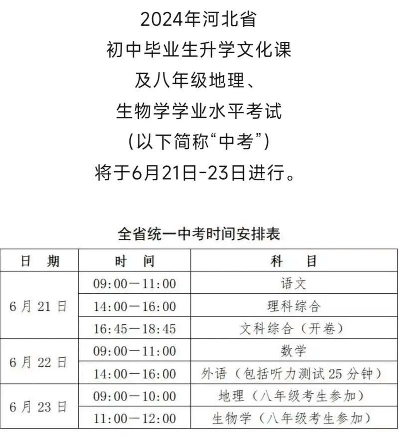 河北2015中考时间？2015年河北中考题？