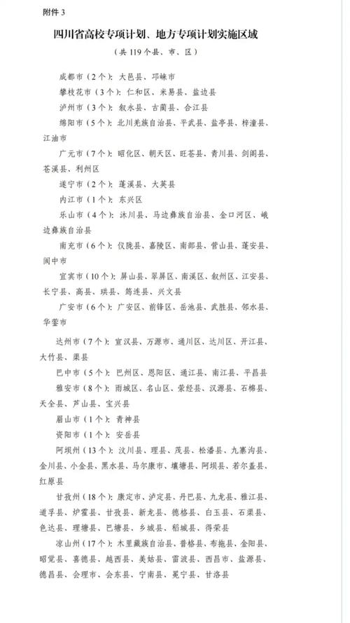 四川地方专项可以填几个学校