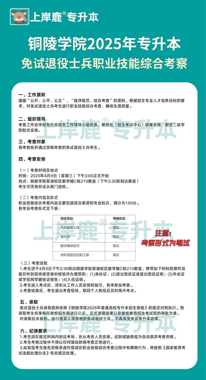 2025年安徽省退役军人免试专升本政策解读