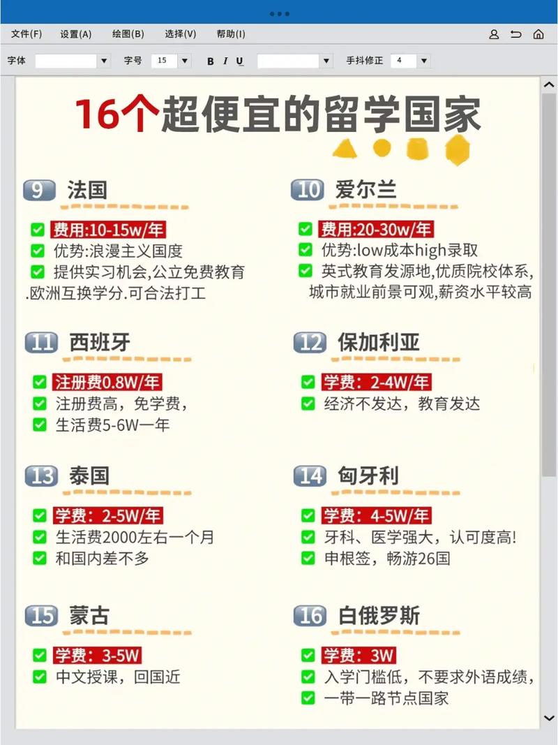 适合穷人留学的国家