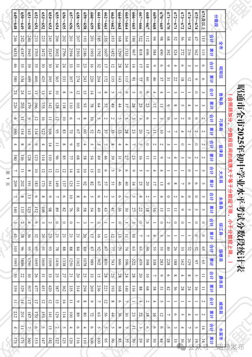 昭通2025年中考分数录取线