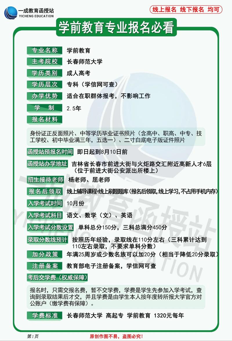 学前教育成人高考的科目有哪些?需要考哪几门?