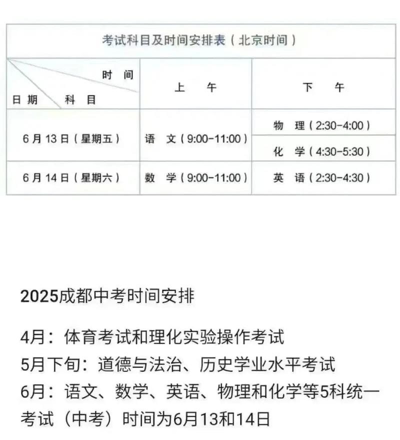 2020成都中考时间