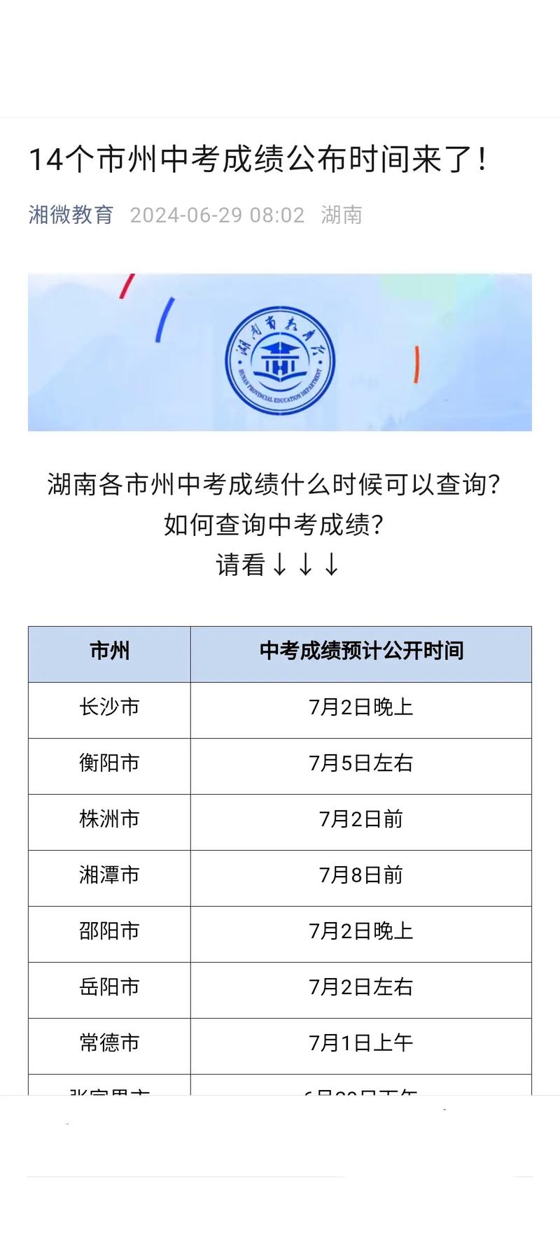 湖南省株洲市2020中考时间