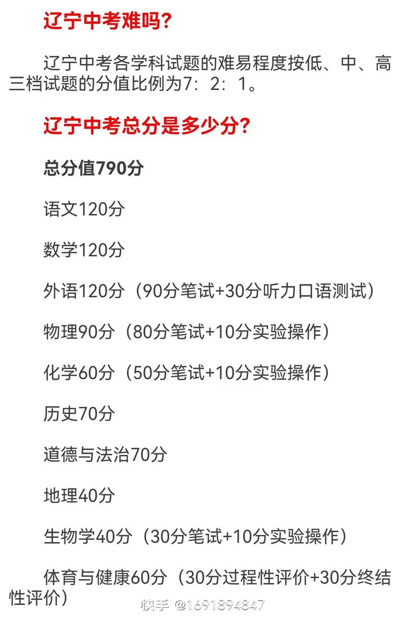 辽宁中考总分是多少啊