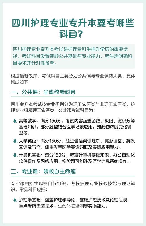 四川护理专升本要考哪些科目