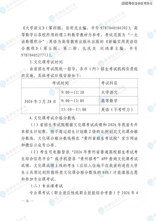 2025年贵州专升本部分院校专业课时间调整!