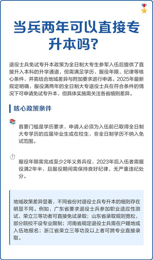 当兵两年可以直接专升本吗