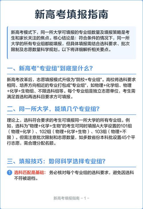 高考志愿一个学校可以填几个专业