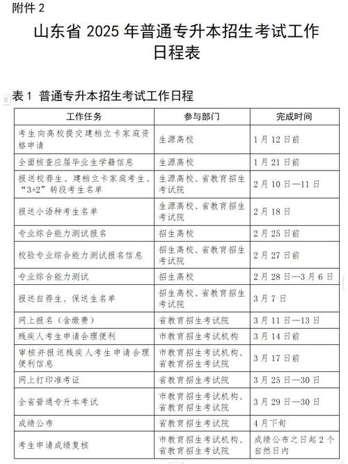 山东省2025成人高考专升本考试流程