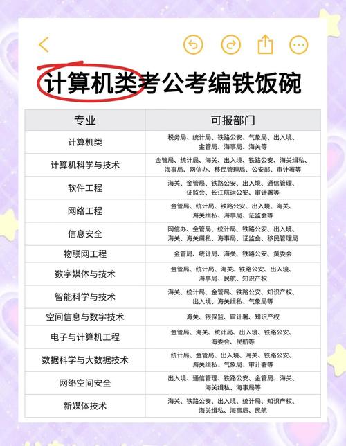 公务员考试中对计算机类要求的专业代码有哪些?
