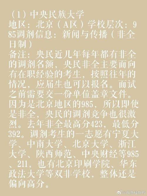 往年中央民族大学往年多学院、多专业有调剂名额,速看!