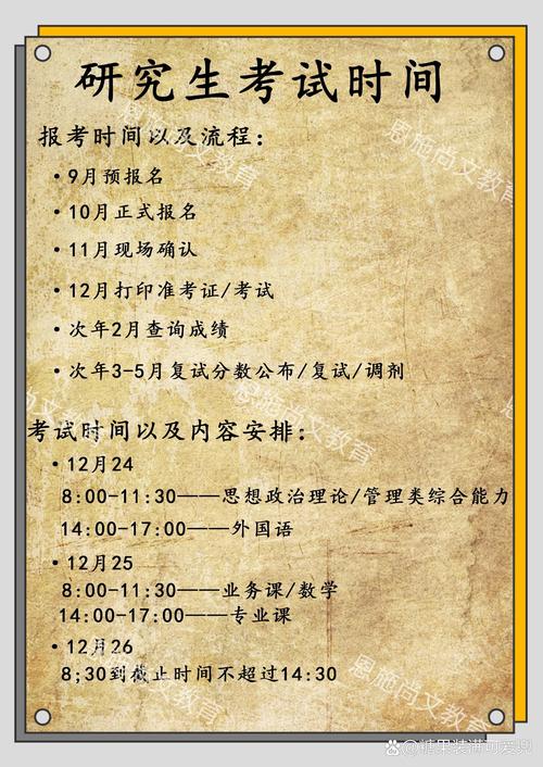 26年考研时间安排计划表