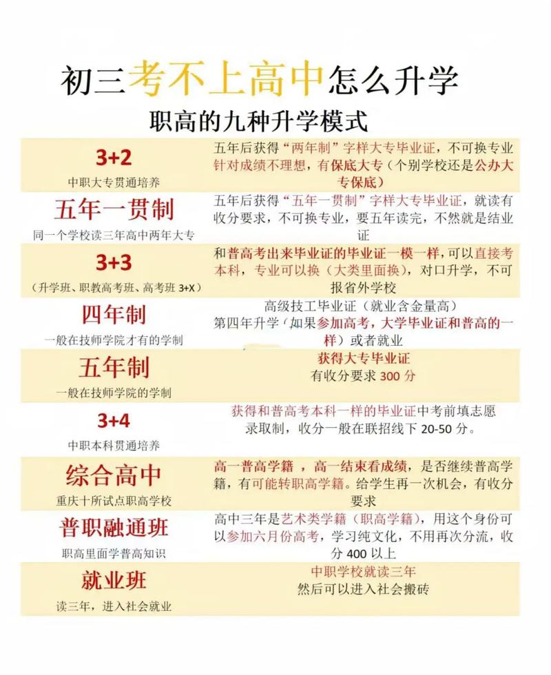 初中没考上高中怎么办