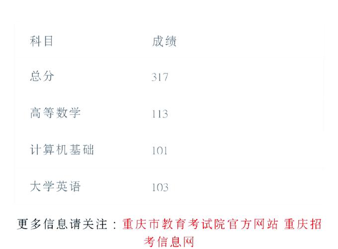 重庆专升本考试成绩