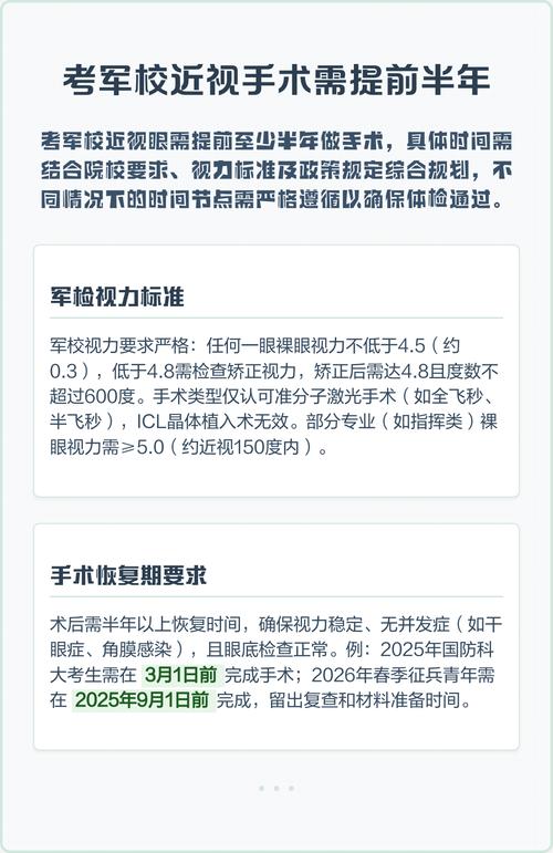 高考后做近视手术能考军校吗?